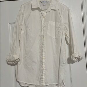 Old Navy Men's White Casual Button Down Shirt